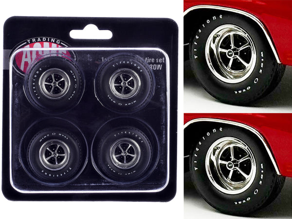 "Super Sport" Wheel and Tire Set of 4 pieces from "1970 Chevrolet Chevelle SS" for 1/18 Scale Models by ACME