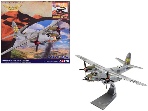 Martin B-26C-45-MO Marauder Aircraft "42-107752 Miss Arkansas 444th BS 320th BG 12th Air Force" (1944) United States Army Air Forces "The Aviation Archive" Series 1/72 Diecast Model by Corgi