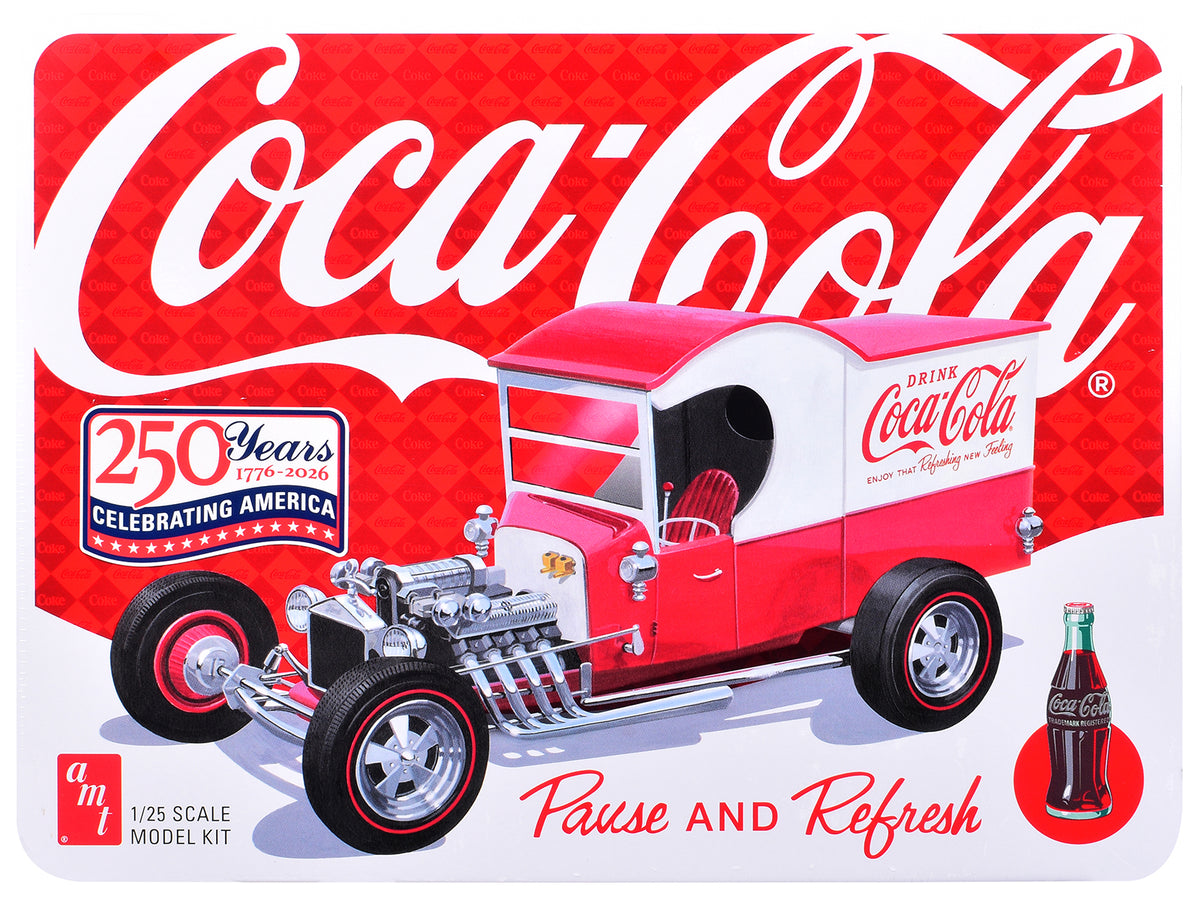Skill 2 Model Kit Ford Model T Panel "Coca-Cola" with Collector Tin 1/25 Scale Model by AMT
