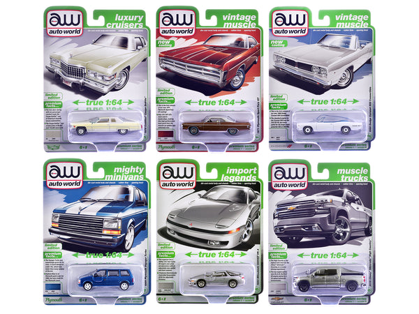 Auto World Premium 2026 Release 1 Set B of 6 pieces 1/64 Diecast Model Cars by Auto World