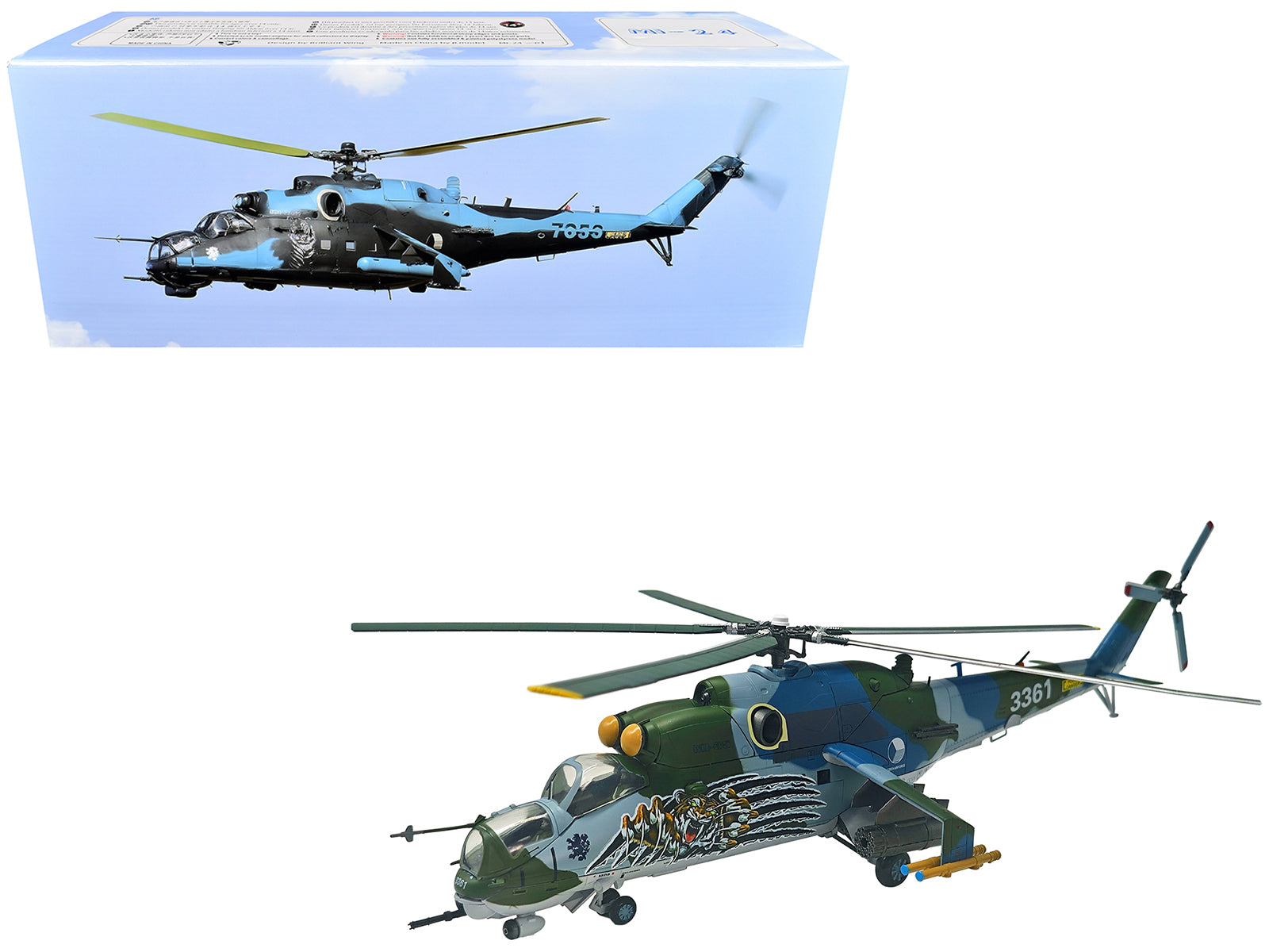 Mil Mi-35 (Mi-24V) Hind Helicopter "3361 221 Squadron 22 Wing NATO Tiger Meet Cambrai France" (2011) Czech Air Force 1/48 Diecast Model by Bless Wing