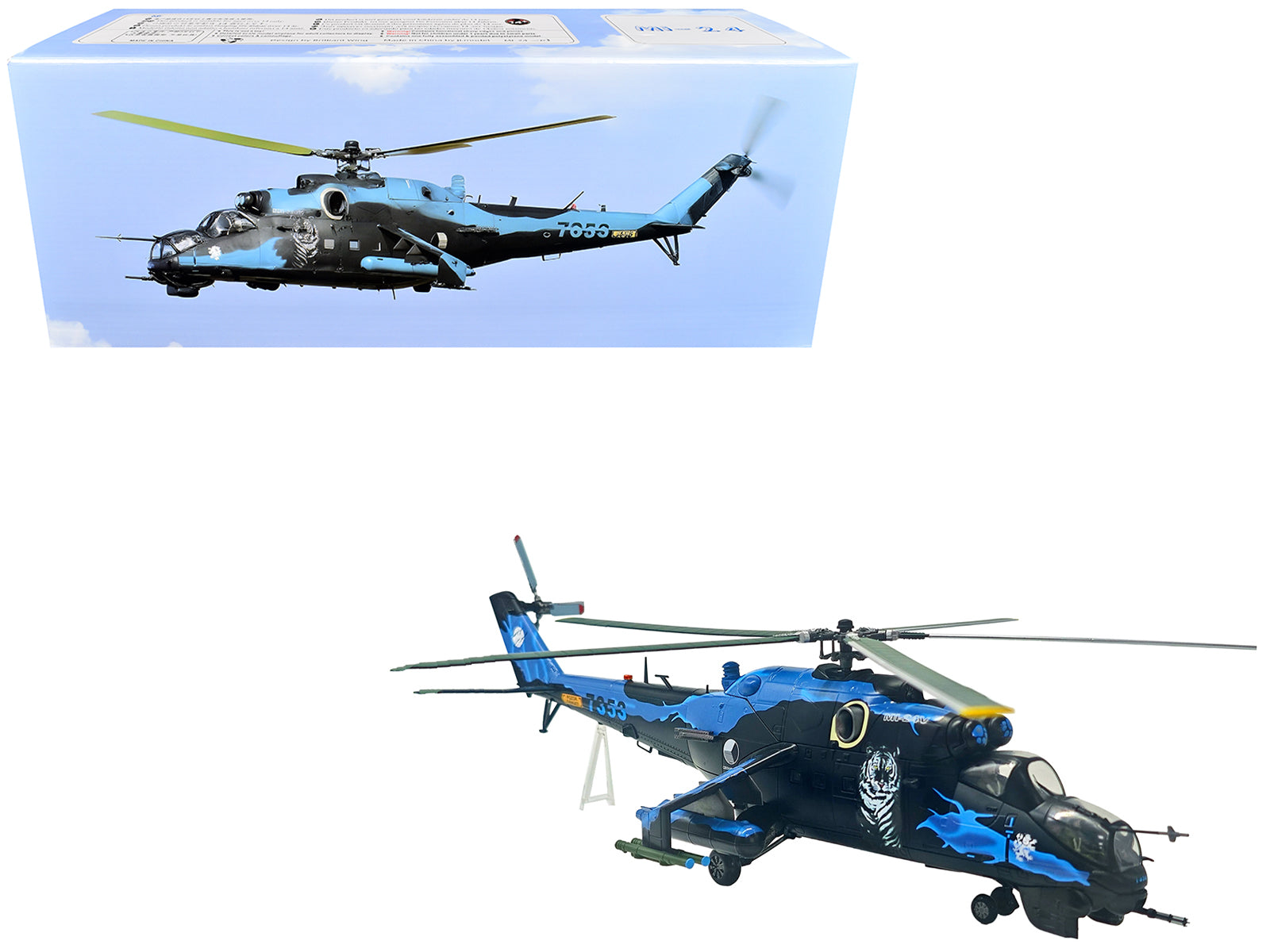 Mil Mi-24V Hind-E Helicopter "7353 231 Squadron 23 Wing NATO Tiger Meet Turkey" (2005) Czech Air Force 1/48 Diecast Model by Bless Wing