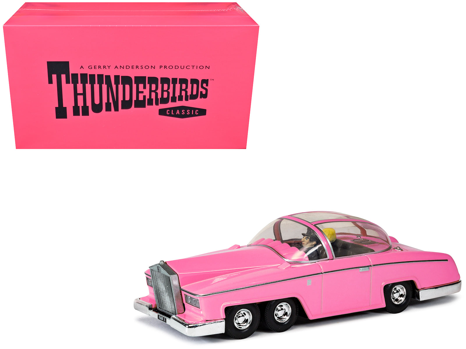 Rolls Royce FAB 1 Pink with Figures "Thunderbirds" (1965-1966) TV Series "F.A.B. Collection" Diecast Model by Corgi