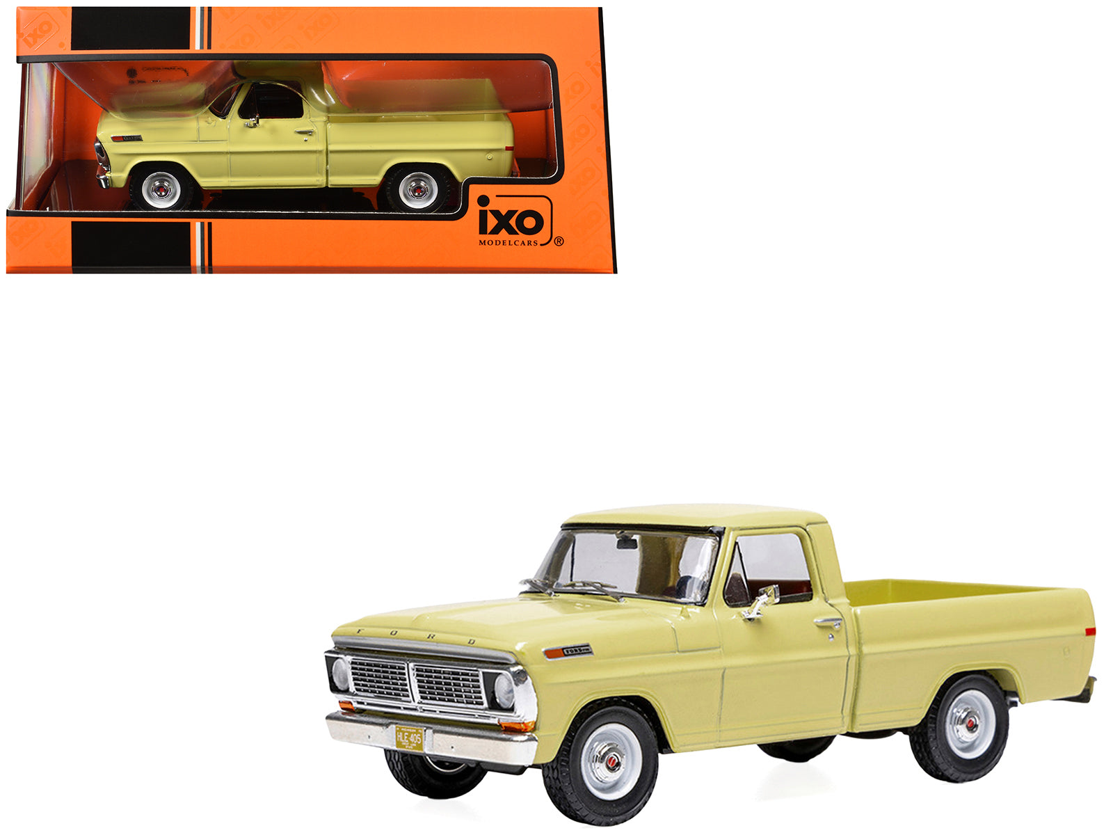 1970 Ford F-100 Pickup Truck Yellow 1/43 Diecast Model by IXO Models