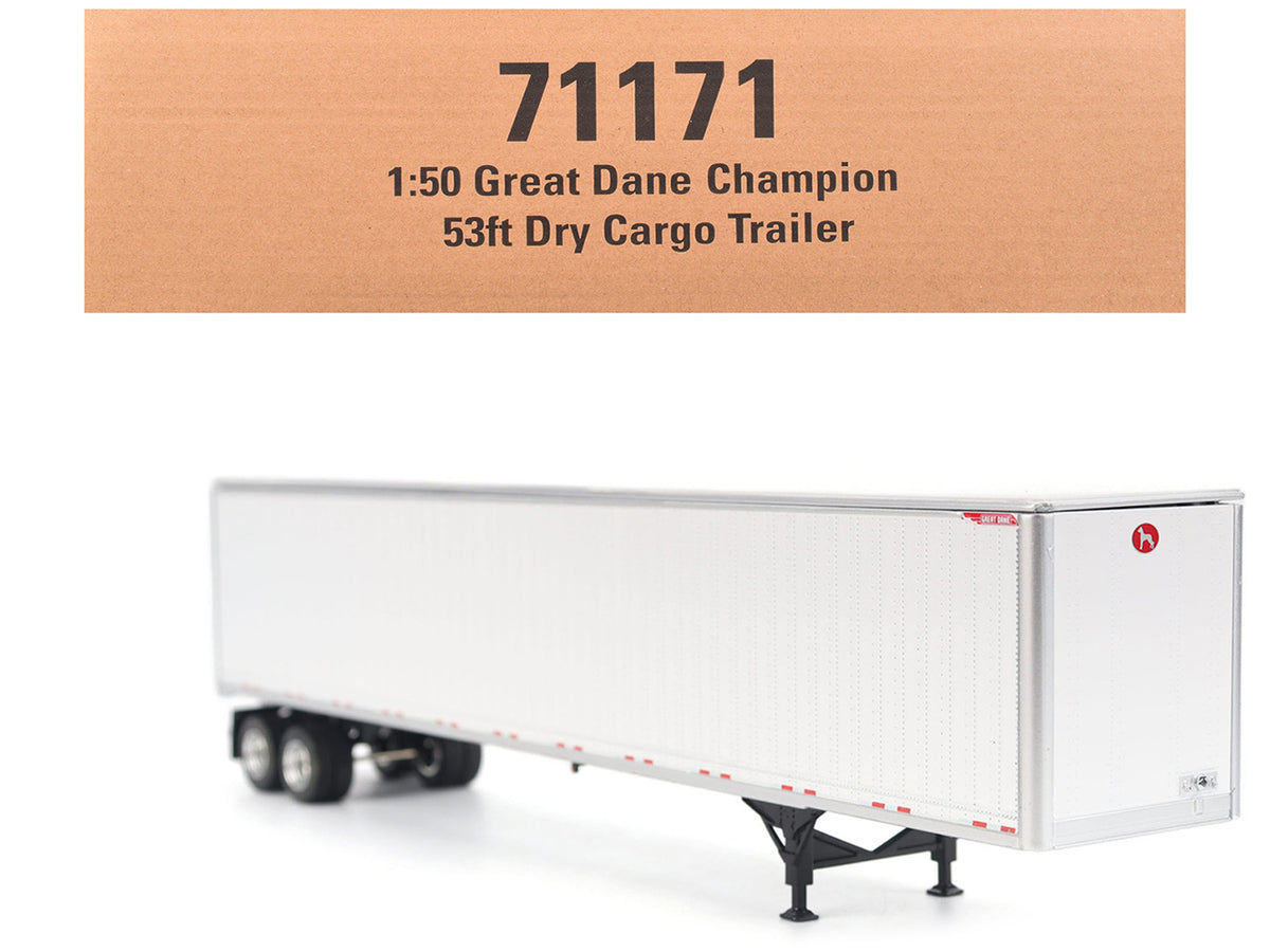 Great Dane Champion 53ft Dry Cargo Trailer White "Transport Series" 1/50 Diecast Model by Diecast Masters