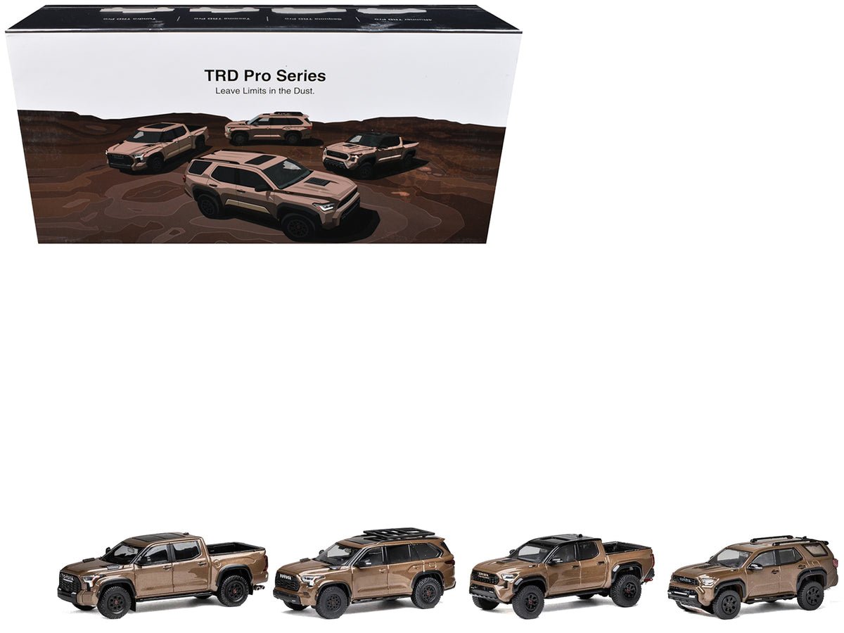 Toyota TRD PRO Mudbath 4 Car Set Limited Edition to 200 pieces Worldwide 1/64 Diecast Model Cars by GCD