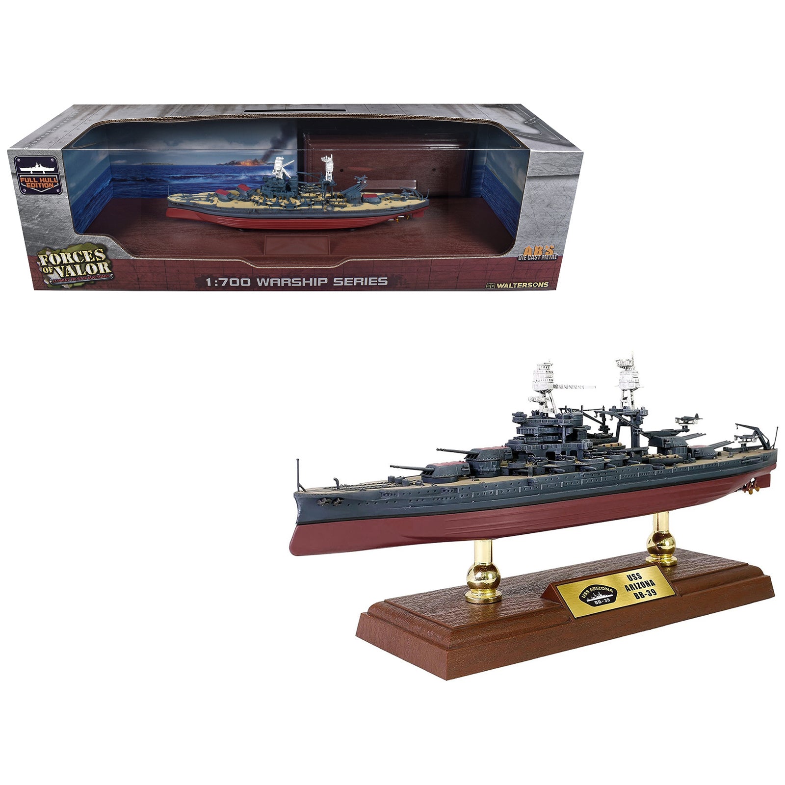USS Arizona (BB-39) Pennsylvania-Class Battleship United States Navy "Full Hull Edition" Series 1/700 Diecast Model by Forces of Valor