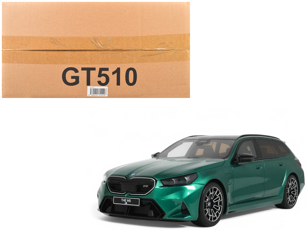 2024 BMW M5 Touring (G99) Isle of Man Green Metallic with Black Top 1/18 Model Car by GT Spirit