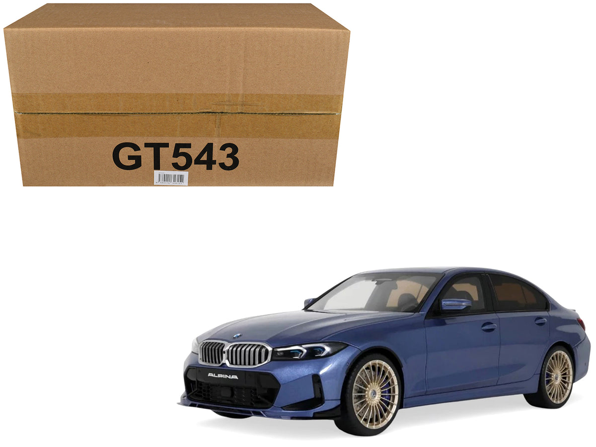 2024 BMW Alpina B3 GT Saloon Blue Metallic 1/18 Model Car by GT Spirit