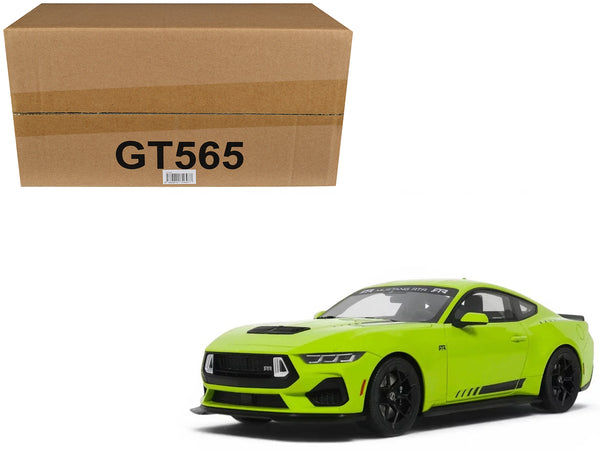2025 Ford Mustang RTR Spec-3 Lime Green 1/18 Model Car by GT Spirit