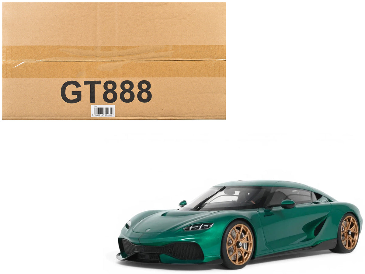 2024 Koenigsegg Gemera Racing Green Metallic 1/18 Model Car by GT Spirit