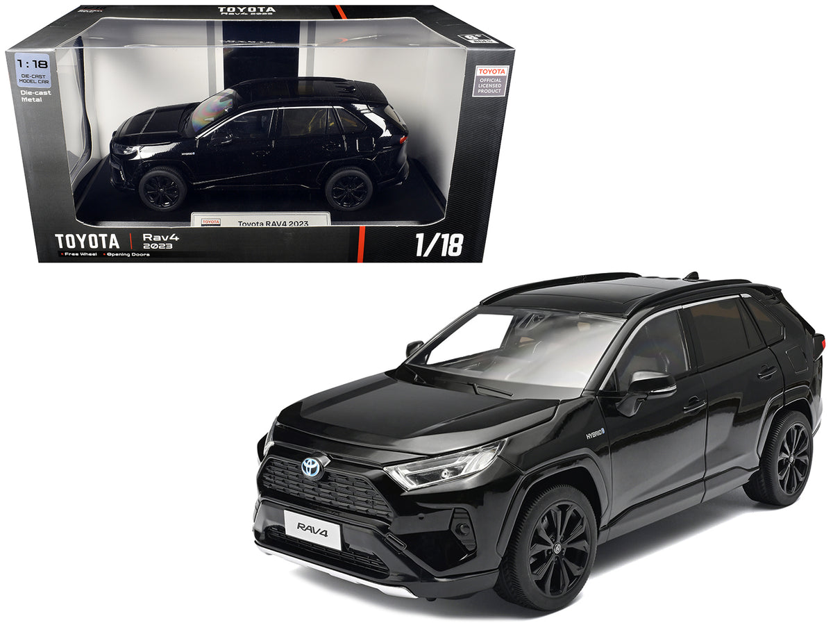 2023 Toyota Rav4 Hybrid Black 1/18 Diecast Model Car by Heimanba