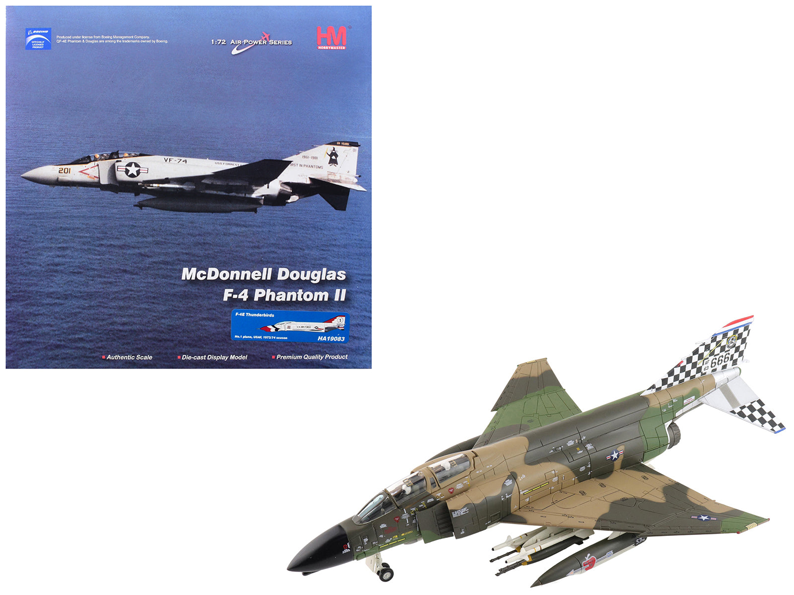 McDonnell Douglas F-4C Phantom II Fighter-Bomber Aircraft "63-7666 William Tell 57th FIS Keflavik Airport Iceland" (1977) United States Air Force "Air Power Series" 1/72 Diecast Model by Hobby Master