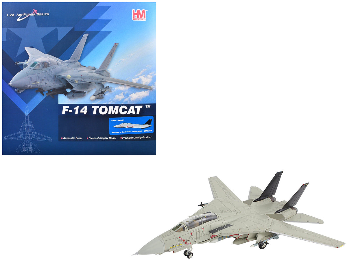 Grumman F-14A Tomcat Fighter Aircraft "Bandit Rogue Nation" United States Navy "Air Power Series" 1/72 Diecast Model by Hobby Master