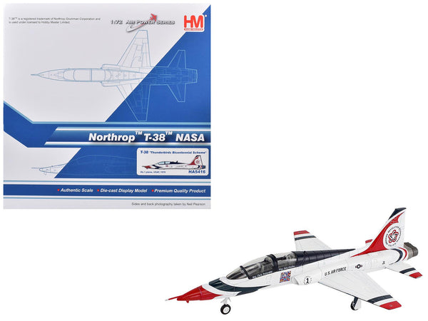 Northrop T-38 NASA Aircraft "#1 Thunderbirds Bicentennial Scheme" (1976) United States Air Force "Air Power Series" 1/72 Diecast Model by Hobby Master