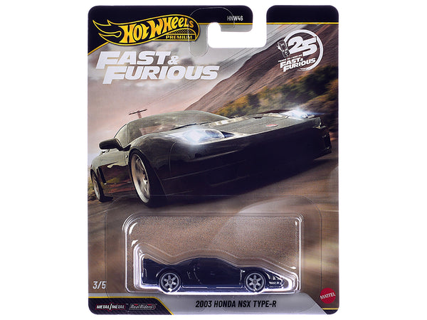 2003 Honda NSX Type-R RHD (Right Hand Drive) Black "Fast Five" (2011) Movie "Fast & Furious" Series Diecast Model Car by Hot Wheels