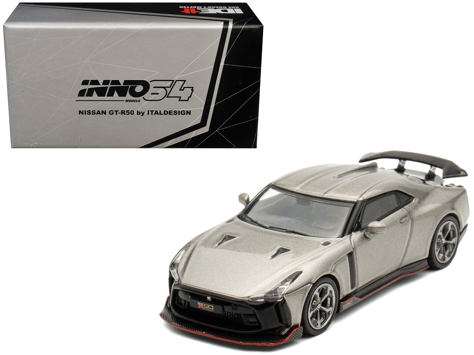 Nissan GT-R50 By ItalDesign Gray Metallic "Indonesia Diecast Expo 2024 Exclusive Edition" 1/64 Diecast Model Car by Inno Models