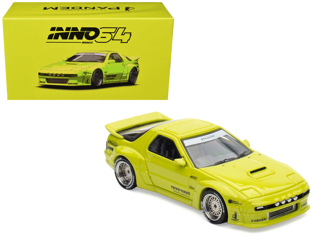 Mazda RX-7 (FC3S) "Pandem Aero" RHD (Right Hand Drive) Lime Green "The Model Car Show Malaysia 2025 Event Edition" 1/64 Diecast Model Car by Inno Models