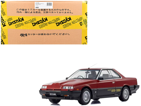 Nissan Skyline 2000 Turbo Intercooler RS-X RHD (Right Hand Drive) Red and Black 1/18 Model Car by Kyosho