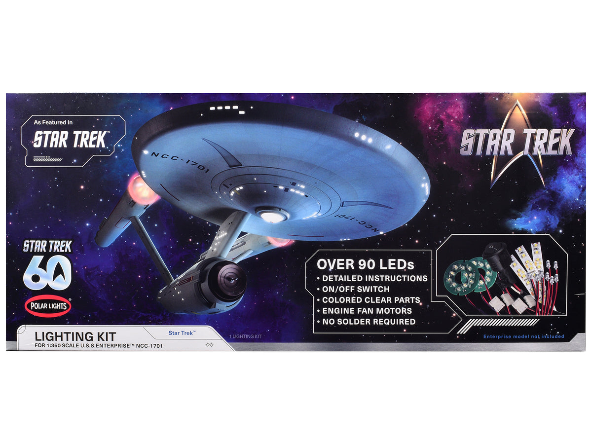 Skill 2 Model Kit Star Trek The Original Series USS Enterprise 60th Anniversary Lighting Set for 1/350 Scale Model by Polar Lights