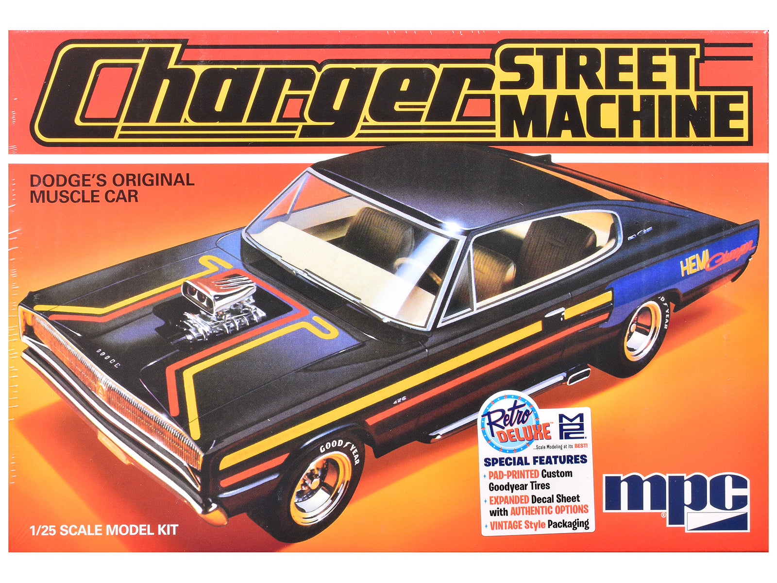 Skill 2 Model Kit 1967 Dodge Charger Street Machine 1/25 Scale Model by MPC
