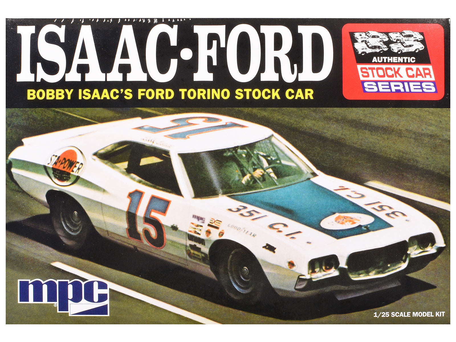 Skill 2 Model Kit 1972 Ford Torino Stock Car "Bobby Isaac" 1/25 Scale Model by MPC