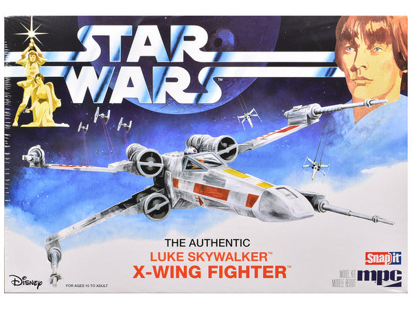 Skill 2 Snap Model Kit Luke Skywalker X-Wing Fighter "Star Wars: A New Hope" (1977) Movie 1/63 Scale Model by MPC