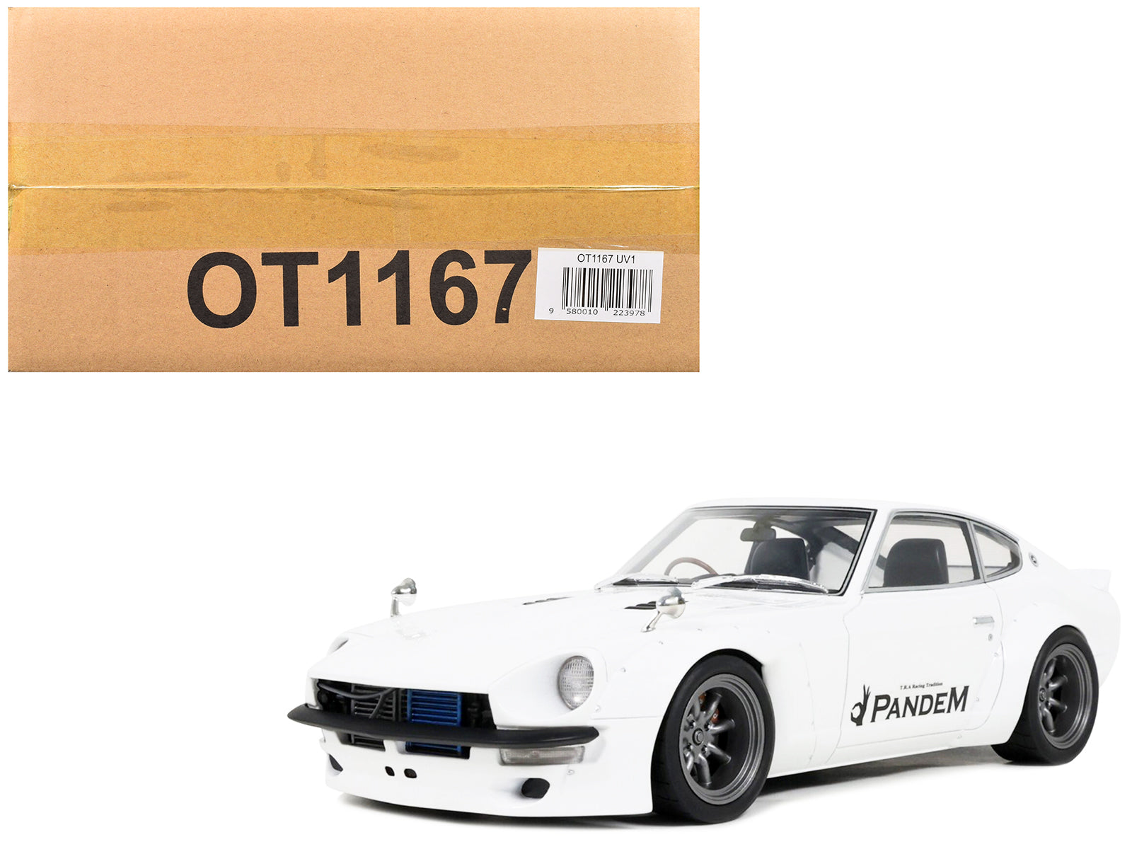 2015 Nissan PANDEM Fairlady Z RHD (Right Hand Drive) White Limited Edition to 2000 pieces Worldwide 1/18 Model Car by Otto Mobile