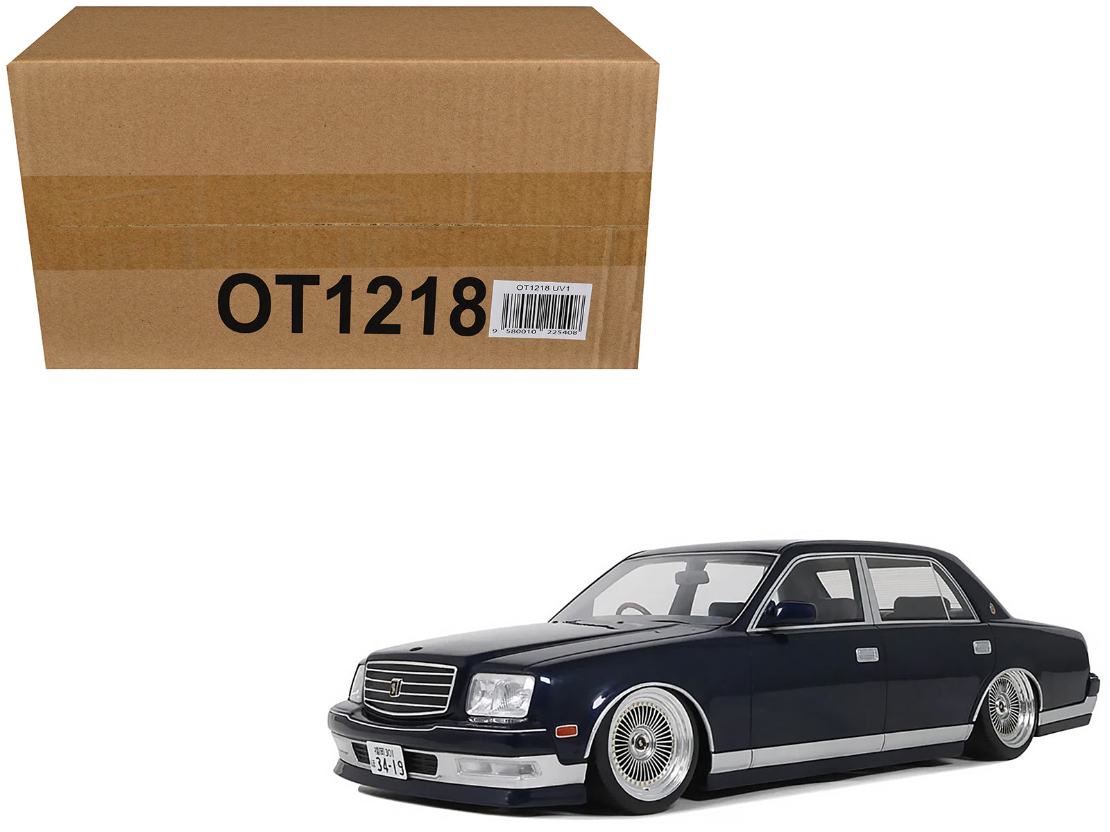 2008 Toyota Century V12 Stance RHD (Right Hand Drive) Blue Mica Limited Edition to 999 pieces Worldwide 1/18 Model Car by Otto Mobile