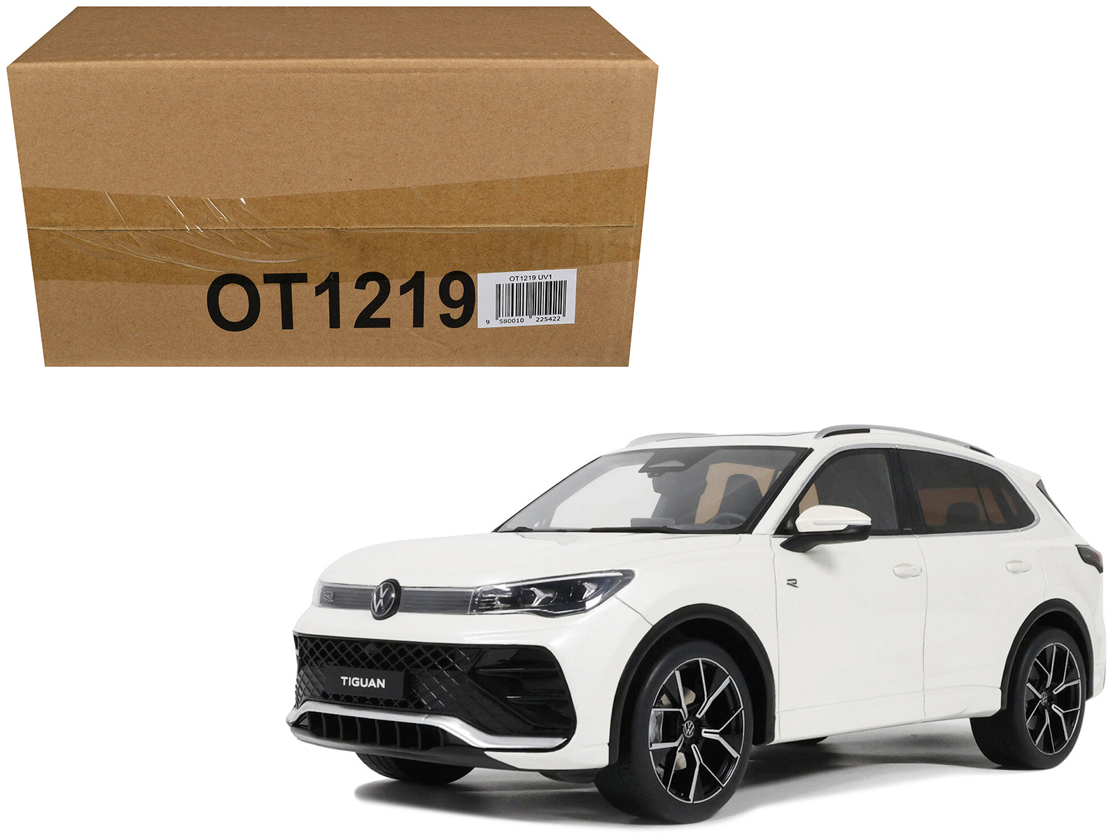 2024 Volkswagen Tiguan E Tsi R-Line Oryx White Pearl Limited Edition to 999 pieces Worldwide 1/18 Model Car by Otto Mobile