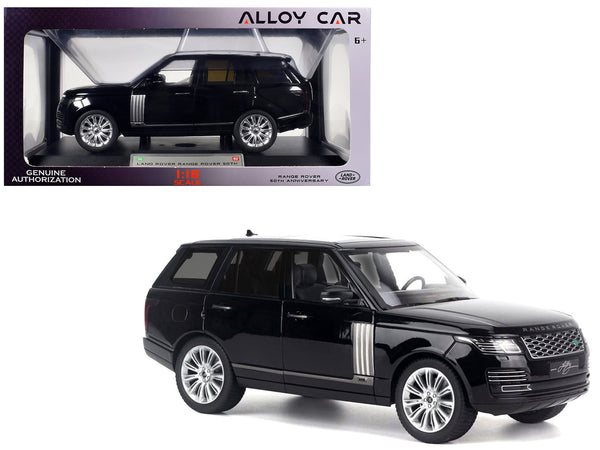 Land Rover Ranger Rover 50th Anniversary Black Metallic with Sunroof 1/18 Diecast Model Car by Heimanba