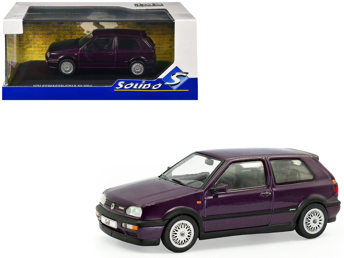1994 Volkswagen Golf MKIII VR6 Purple Metallic 1/43 Diecast Model Car by Solido