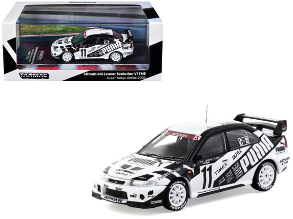 Mitsubishi Lancer Evolution VI TME RHD (Right Hand Drive) #11 Akihiko Nakaya - Takayuki Kinoshita "Puma - Super Taikyu Series" (2000) "Hobby64" Series 1/64 Diecast Model Car by Tarmac Works