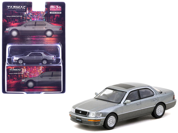 Lexus LS400 RHD (Right Hand Drive) Flint Gray Metallic "Global64" Series 1/64 Diecast Model Car by Tarmac Works