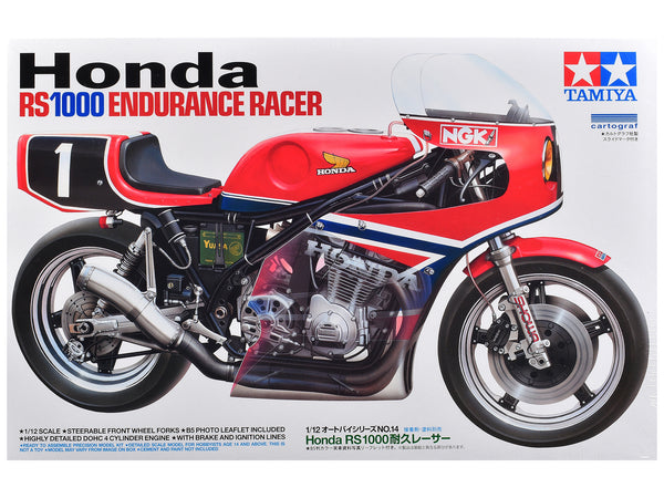 Model Kit Honda RS1000 Endurance Racer Motorcycle 1/12 Scale Model by Tamiya