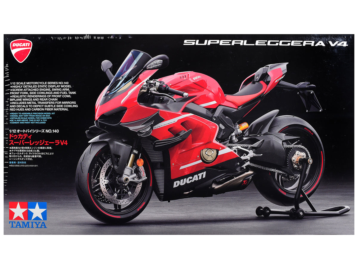 Model Kit Ducati Superleggera V4 Motorcycle 1/12 Scale Model by Tamiya