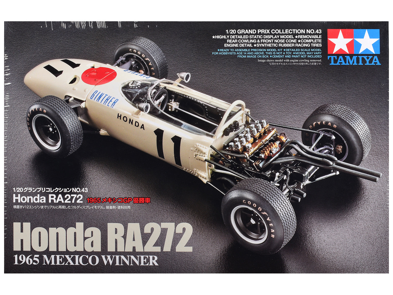 Model Kit Honda RA272 Winner Formula One F1 "Mexico GP" (1965) 1/20 Scale Model by Tamiya
