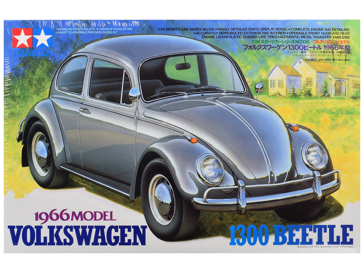 Model Kit 1966 Volkswagen 1300 Beetle 1/24 Scale Model by Tamiya