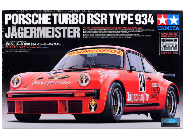 Model Kit Porsche Turbo RSR Type 934 "Jagermeister" 1/24 Scale Model by Tamiya