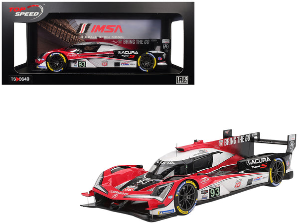 Acura ARX-06 #93 Alex Palou - Renger van der Zande - Nick Yelloly "Acura Meyer Shank Racing" 3rd Place GTP IMSA "12 Hours of Sebring" (2025) 1/18 Model Car by Top Speed