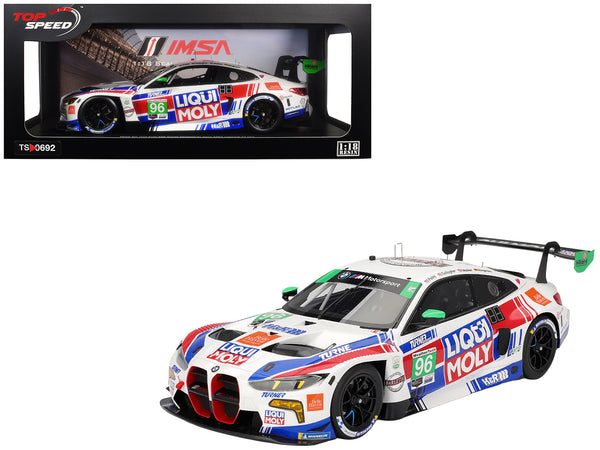 BMW M4 GT3 EVO #96 Robby Foley - Patrick Gallagher - Jens Klingmann - Jake Walker "Turner Motorsport" IMSA "Hours of Daytona" (2025) 1/18 Model Car by Top Speed
