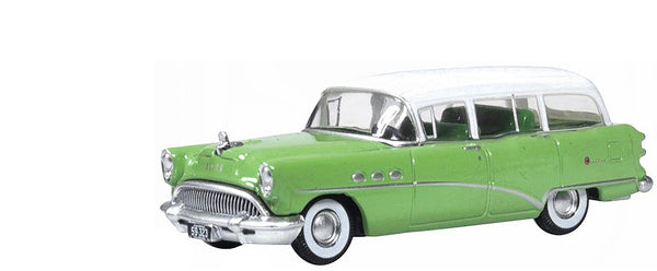 1954 Buick Century Estate Wagon Willow Green and White 1/87 (HO) Scale Diecast M