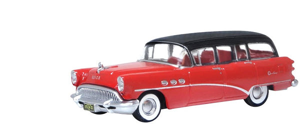 1954 Buick Century Estate Wagon Matador Red and Carlsbad Black with Red Interior