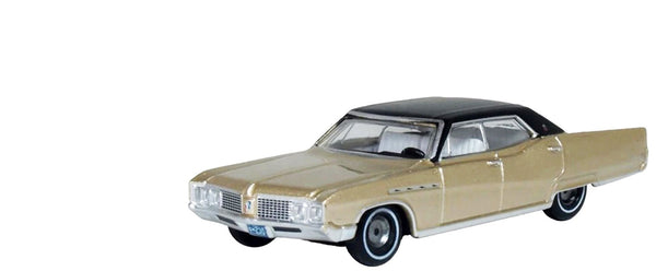 1968 Buick Electra 225 Ivory Gold Metallic with Black Top and White Interior 1/8