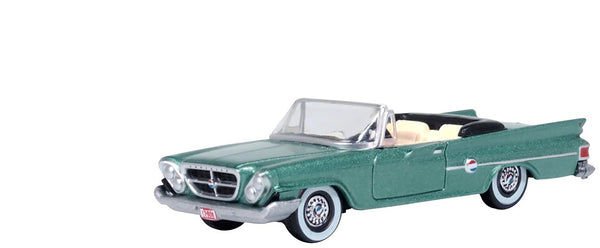 1961 Chrysler 300 Convertible Pinewood Green Metallic 1/87 (HO) Scale Diecast Mo