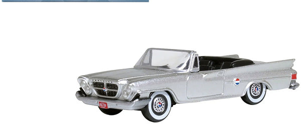 1961 Chrysler 300G Convertible Sheffield Silver Metallic 1/87 (HO) Scale Diecast