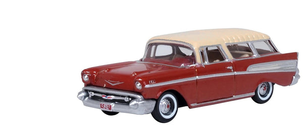 1957 Chevrolet Nomad Adobe Beige with Sierra Gold Top 1/87 (HO) Scale Diecast Mo