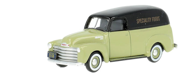 1950 Chevrolet Panel Van "Speciality Foods" Light Green and Black 1/87 (HO) Scal