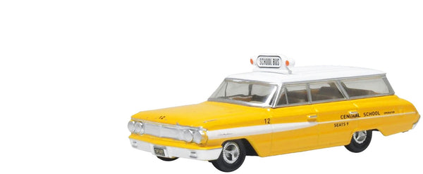 1964 Ford Country Station Wagon "Central School Bus" Yellow with White Top 1/87 