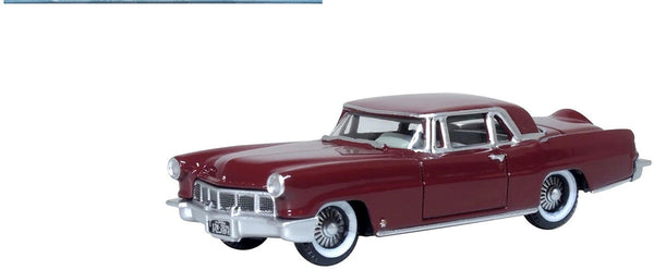 1956 Lincoln Continental Mark II Dark Red 1/87 (HO) Scale Diecast Model Car by O